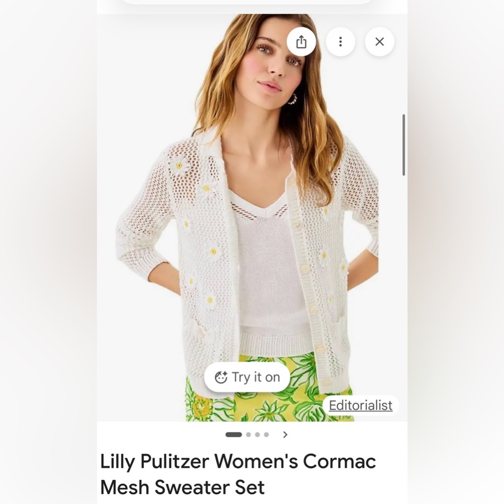 Lilly Pulitzer Cormac Sweater Set XS